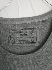 Vorschaubild 4 von EDC Damen Freizeitkleid Strickkleid Gr. 40/L Grau Casual Baumwolle