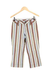 Vorschaubild 1 von Damen Stoffhose Gr. 34 Gestreift Casual Mehrfarbig