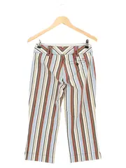 Vorschaubild 2 von Damen Stoffhose Gr. 34 Gestreift Casual Mehrfarbig