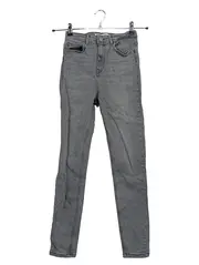 Vorschaubild 1 von High Waist Jeans Damen Gr. 34 W26 Skinny Grau Stretch