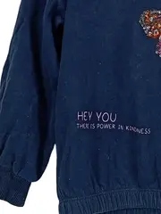 Vorschaubild 3 von Mädchen Kapuzenpullover Tiermotiv Pailletten Schriftzug Blau Gr. 110