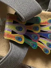 Vorschaubild 4 von Sandalen Damen 37 Grün Komfortabel Pfauenfeder Design