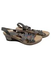Vorschaubild 1 von Sandalen Damen 37 Grün Komfortabel Pfauenfeder Design