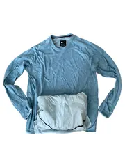 Vorschaubild 1 von Herren Langarmshirt Blau Gr. 52/XL Sport Meliert