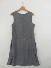 Vorschaubild 4 von Damen Freizeitkleid Gr. 38/M Grau Lyocell Casual Vintage