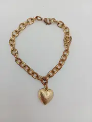 Vorschaubild 4 von Armband Damen Gold Elegant Herz Anhänger Metall