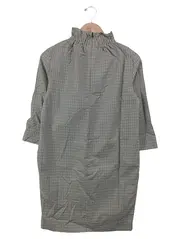 Vorschaubild 2 von Damen Hemdblusenkleid Kariert Rüschen Minikleid Mehrfarbig Gr. 34 XS