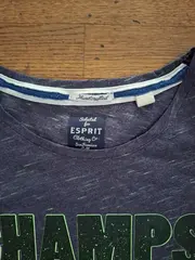 Vorschaubild 3 von Herren T-Shirt Blau Gr. 48/M Casual mit Logo-Print