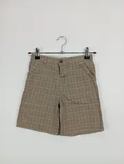 Vorschaubild 2 von Kinder Shorts Gr. 116 Braun Kariert Casual Outdoor Baumwolle