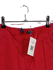 Vorschaubild 2 von Cargohose Mädchen Rot Uni Baumwolle Gr. 152 L28