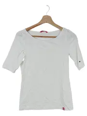 Vorschaubild 1 von Damen T-Shirt Weiß Gr. XS Basic Halbarm Stretch