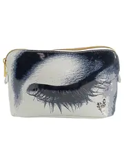 Vorschaubild 1 von Kosmetiktasche Elegant Weiß mit Augen-Print Make-up Tasche Damen