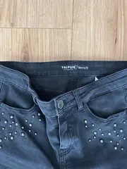 Vorschaubild 2 von Taifun Skinny Jeans Damen W28/36/S Grau Nieten Baumwolle 98% Cotton