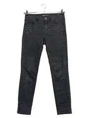 Vorschaubild 1 von Taifun Skinny Jeans Damen W28/36/S Grau Nieten Baumwolle 98% Cotton