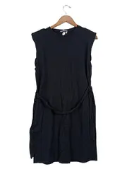 Vorschaubild 1 von Damen Freizeitkleid Midikleid Schwarz Gr. 34/XS Baumwolle Casual