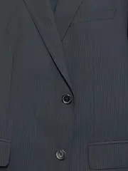 Vorschaubild 2 von Herren Anzug Sakko + Hose Gr. 48 Blau Business Nadelstreifen