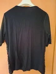 Vorschaubild 2 von Damen Bluse Spitze Schwarz Gr. 40/L Feminin Elegant Polyester