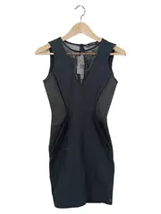 Vorschaubild 1 von Damen Cocktailkleid Gr. 34/XS Schwarz Elegant Spitze Ärmellos