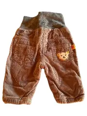 Vorschaubild 2 von Baby Cordhose Gr. 56 Braun Teddybär Applikation Baumwolle