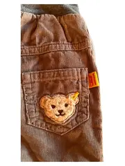 Vorschaubild 3 von Baby Cordhose Gr. 56 Braun Teddybär Applikation Baumwolle