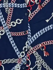 Vorschaubild 4 von TAIFUN Damen Bluse 44;XXL Blau Kettenmuster Modern Viskose Langarm