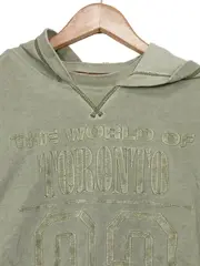 Vorschaubild 3 von Herren Kapuzenpullover UNI Oliv Streetwear Hoodie Schriftzug