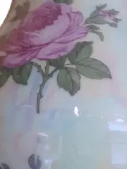 Vorschaubild 3 von Milchkännchen Sahnegießer Porzellan Weiß Blumenmuster Romantisch