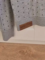 Vorschaubild 6 von Damen Kapuzenpullover Grau Grafik Muster Gr. 38 M Freizeit Casual