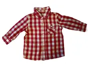 Vorschaubild 1 von Kinder Hemd Gr. 80 Rot Kariert Langarm 12 Monate