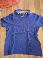 Vorschaubild 7 von Herren Poloshirt Blau Gr. 48, M Kurzarm 100% Baumwolle Casual