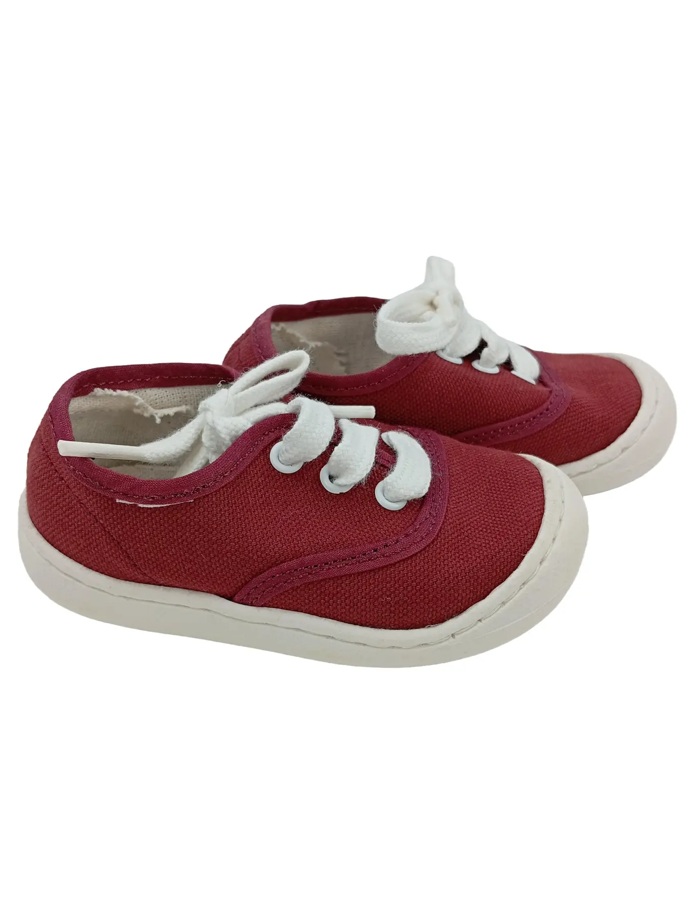 POLOLO Krabbelschuhe Gr. 20 Rot Baby Lauflernschuhe Casual Canvas