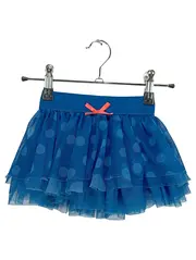 Vorschaubild 1 von Kinder Tutu Rock Gr. 80 Blau mit Punkten Charmant Faltenrock