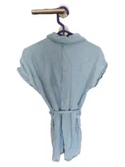 Vorschaubild 2 von Hemdblusenkleid Damen XXS Hellblau Lyocell Bindegürtel