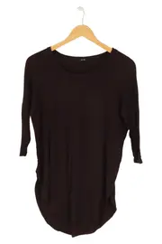 Vorschaubild 1 von Damen T-Shirt Lila 3/4-Arm Gr. 36/S Casual Viskose
