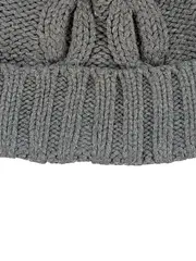 Vorschaubild 3 von Mütze Damen Grau Zopfstrickmuster Beanie Strickmütze Casual