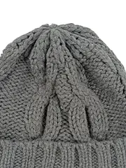 Vorschaubild 2 von Mütze Damen Grau Zopfstrickmuster Beanie Strickmütze Casual