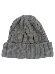 Vorschaubild 1 von Mütze Damen Grau Zopfstrickmuster Beanie Strickmütze Casual