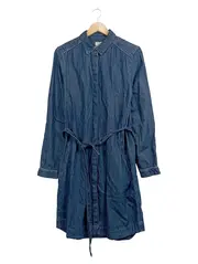 Vorschaubild 1 von Damen Jeanskleid Hemdblusenkleid Gürtel Gr. 38/M Blau Casual