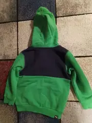 Vorschaubild 2 von Kinder Kapuzenjacke Sweatjacke Gr. 80 Grün Blau Reißverschluss