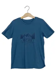 Vorschaubild 1 von TCM Kinder T-Shirt Blau Bergmotiv Outdoor Gr. 122x128 Polyester
