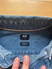 Vorschaubild 4 von Herren Freizeithemd Baumwolle Langarm Uni Blau Gr. 46/S