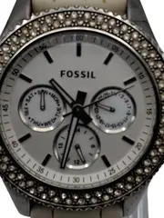 Vorschaubild 4 von Stella Damenuhr Beige Silikon Armband Strass Chronograph Elegant