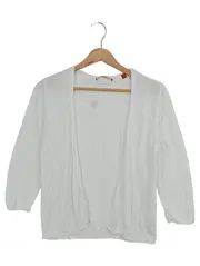 Vorschaubild 1 von Strickjacke Damen Gr. 34/XS Weiß Klassisch Elegant Cardigan