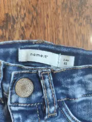 Vorschaubild 4 von Baby Jeans Hose Gr. 62 Blau Denim Streifen Mädchen