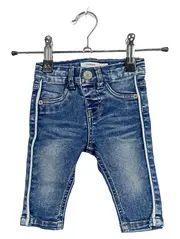 Vorschaubild 1 von Baby Jeans Hose Gr. 62 Blau Denim Streifen Mädchen