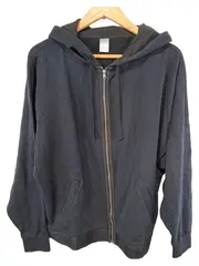 Vorschaubild 1 von Sweatjacke Herren Gr. M Kapuze Reißverschluss Schwarz