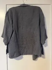 Vorschaubild 2 von Damen Hemdbluse FILLSENS Gr. S Grau Lyocell Kurzarm Cropped