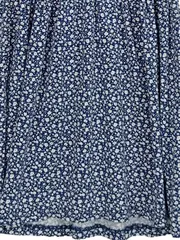 Vorschaubild 3 von Mädchen Kleid Gr. 128 Blau Blumenmuster Rippstrick Freizeitkleid