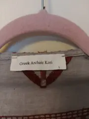 Vorschaubild 4 von Sommerkleid Damen Gr. 40/L Grau Leinen Ethno