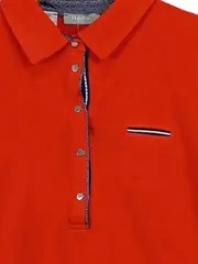 Vorschaubild 2 von Damen Poloshirt Orange Gr. 44/XXL Casual 3/4-Arm Baumwolle